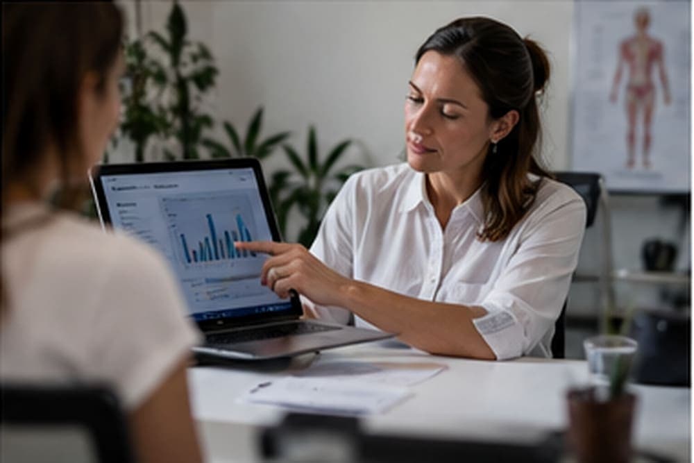 Consultation de prévention avec un client